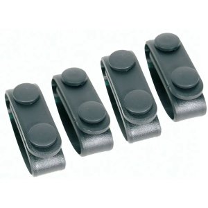 Blackhawk 44B300BK Belt Keeper 2.25" Black Nylon Molded Snap Set of 4