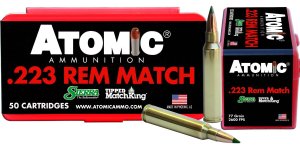 Atomic Ammunition 00452 Rifle Match 223Rem 77gr Tipped MatchKing 50/Box