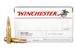 Winchester .308 WIN FMJ 147 Grain 60 Box Usa White