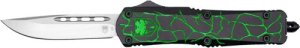 CobraTec Knives Medium FS-3 OTF Fractured Black Green 3 In D2 1-14