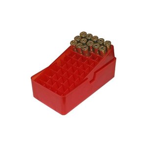 MTM 50 Round Square Hole 41 - 44 Red Slip-Top Ammo Box (E50-45-29)