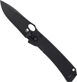 CobraTec Knives Raven Folder CTRVN 3.25 In D2 Black-Titanium Liner Lock