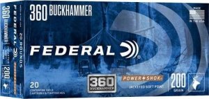 Federal Premium 360BHBS .360 Buckhammer 200 Grain JSP 20 Rounds