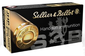 Sellier & Bellot SB9D 9mm Luger 124gr JHP Brass 50 Rounds