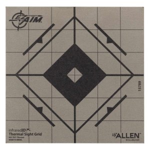 Allen Company 15789 Thermal Target 6x6 Sight-In Grid Paper Black/Gray