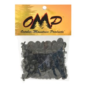 October Mountain 33213 Slotted Kisser Button Black 9/16 In 100 Pack