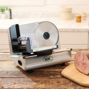 LEM Products 1381 7.5" Belt-Driven Meat Slicer, 150W, Stainless Blade
