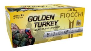 Fiocchi 123TRKC4 Golden Turkey 12G 3" #4 Nickel 1-3/4 oz 10 Rounds