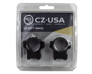 CZ-USA 527 1 In Aluminum Rings 16mm Dovetail Matte Black