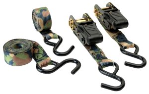 HME Camo Ratchet Tie Down 8ft 4/pack