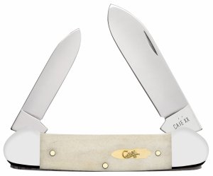 Case Canoe Folding Pen/Spear Tru-Sharp Stainless Steel Blade, Bone Handle