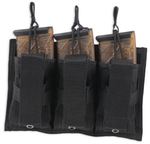 Bulldog BDT62 Tri-Double Mag Pouch Black MOLLE Belt Loop