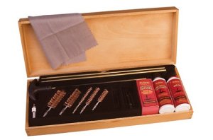Outers 96231 Deluxe Universal Cleaning Kit Brass Rods Wood Case