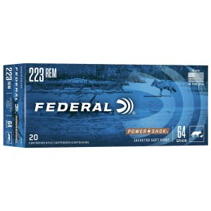 Federal Premium PowerShok .223 Rem 64 Grain Soft Point 223L