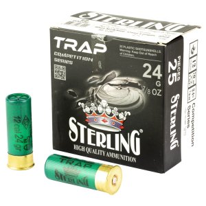 GLOBAL ORDNANCE STERCOMP 12GA 24 GR #8 TRAP 25/BX 250/CS