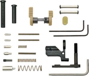Armaspec ARM150FDE AR-10 Lower Parts Kit, Stainless Steel, FDE