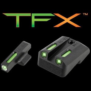 TruGlo TFX Novak 270/500 3 Dot Green Tritium/Fiber Optic Sight