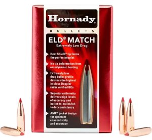 Hornady ELD Match .257 134gr Bullets 100ct - Heat Shield Tip, Superior