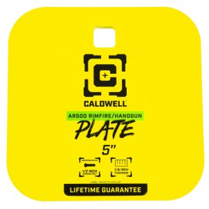 Caldwell 4002311 AR500 5" Gong Target 1/4" Steel Rimfire/Handgun