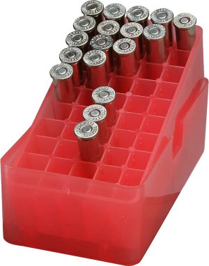 MTM Case-Gard E-50 Series Handgun Ammo Box - 50 Round - Clear Smoke