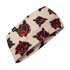 Zan Headgear SportFlex Tattoo Roses Headband Moisture-Wicking