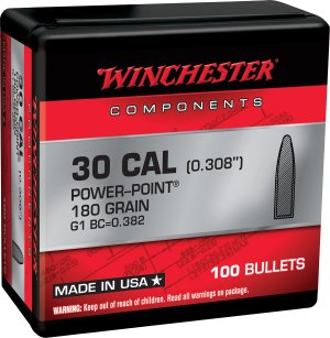 Winchester .308 180 gr Power-Point Bullets - Reloading Ammo