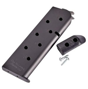 CMC Match Grade 1911 45ACP 8-Round Magazine - Black Pad, Stainless Steel