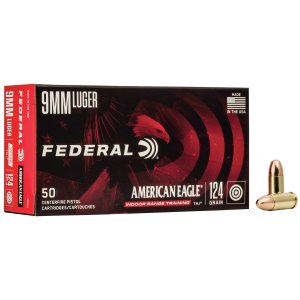 Federal Premium Ammunition AE9N1 9mm Luger 124 Grain TMJ 50 Box