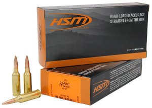 HSM 22ARC1N Varmint 22ARC 75gr Hollow Point Boat Tail 20 Per Box/25 Case