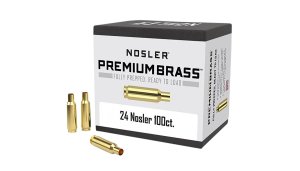 Nosler 10085 .24 Nosler Unprimed Brass Cases, 100 Count