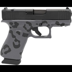 Glock, 43X MOS, 9MM, Leopard Concrete, Gray / Black, 3.41 Barrel, 2-15 Round Magazines