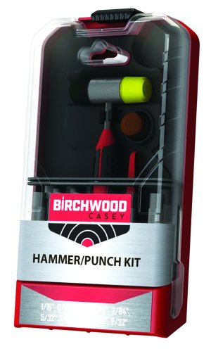 Birchwood Casey ARPNCHHMKIT Hammer & Punch Kit 19-Piece Black/Red Set