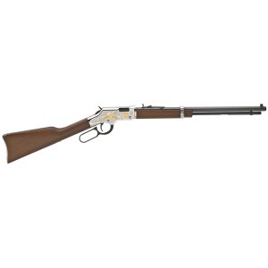 Henry H004SAT Golden Boy 2nd Amendment Tribute 22 Lever Action Rifle 16/21 20" Nickel Plated American Walnut