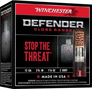 Winchester Defender 12 GA 2.75 In 1 1/8 oz #2 Shot 25/Box