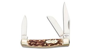Uncle Henry 1136002 Knife 3 Blade Folder 2.5 in Staglon Handle