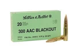 SELLIER & BELLOT 300 Blackout 200gr 20/Box FMJ Subsonic Ammo SB300BLKSUBA