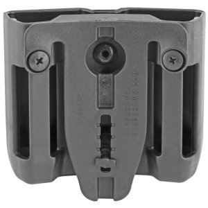 Blackhawk 410510PBK Double Magazine Case, Matte Black Polymer, Holds 9mm/10mm/.40/.45/.357 Sig, Adjustable Belt Clip
