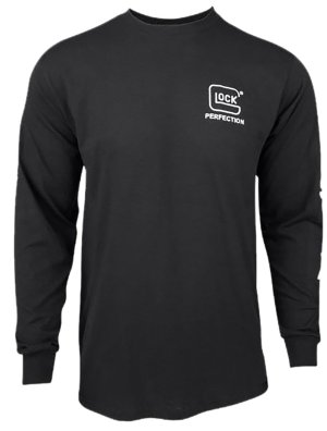 Glock AP96099 Perfection Long Sleeve Tee Black Medium Pre-Shrunk Cotton
