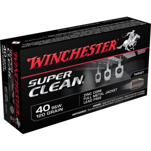 Winchester Super Clean 120gr FMJ .40 S&W Ammo 50/box W40SWLF