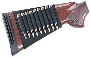 Uncle Mike's 8848-1 Rifle Buttstock Shell Holder Black Holds 9 Cartridges