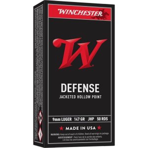 Winchester Ammo USA9JHP2 Defense 9mm Luger 147 gr JHP 50 Per Box/ 10 Cs