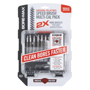 Real Avid AVBMSBS Bore-Max Speed Brush Set Multi-Caliber Nickel-Plated