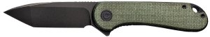 CIVIVI Elementum 2.96In Green Micarta Handle Black Blade