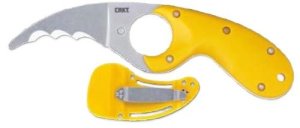 CRKT Bear Claw 2511Y Dagger Folding Knife Yellow Handle