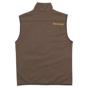 Browning Softshell Vest Major Brown S - Windproof, Water-Resistant, Fleece