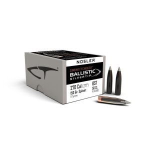Nosler NOS 51100 .270 Cal 150gr Ballistic Silvertip Spitzer Bullets 50pk