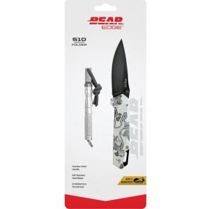 Bear & Son Edge Folding Knife 3 Drop Point Blade Truetimber White Viper