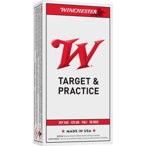 Winchester Ammo Q4309 USA Target 357 Sig 125 gr Full Metal Jacket (FMJ) 50 Per Box/ 10 Cs