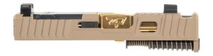 Zaffiri G43 Slide FDE Optics Ready Gold Barrel