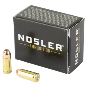 Nosler 51290 9mm Luger 147 Grain JHP 20 Rounds Brass Case